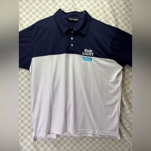 NWT Boardroom Polo Shirt Embroidered Bud Light Seltzer Size XL Blue White